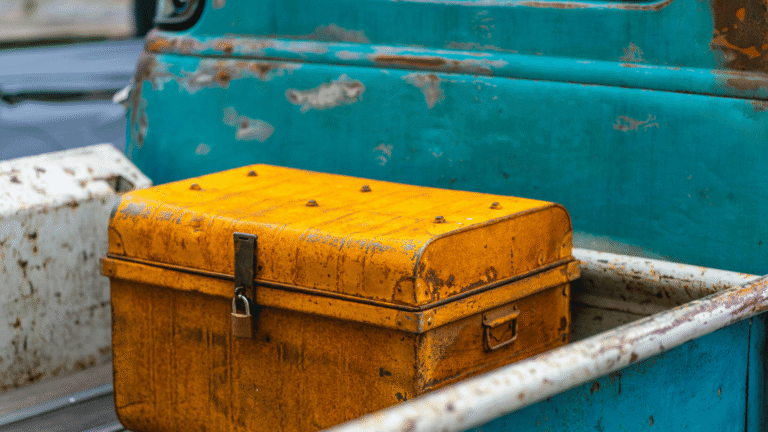 Tools in a truck bed